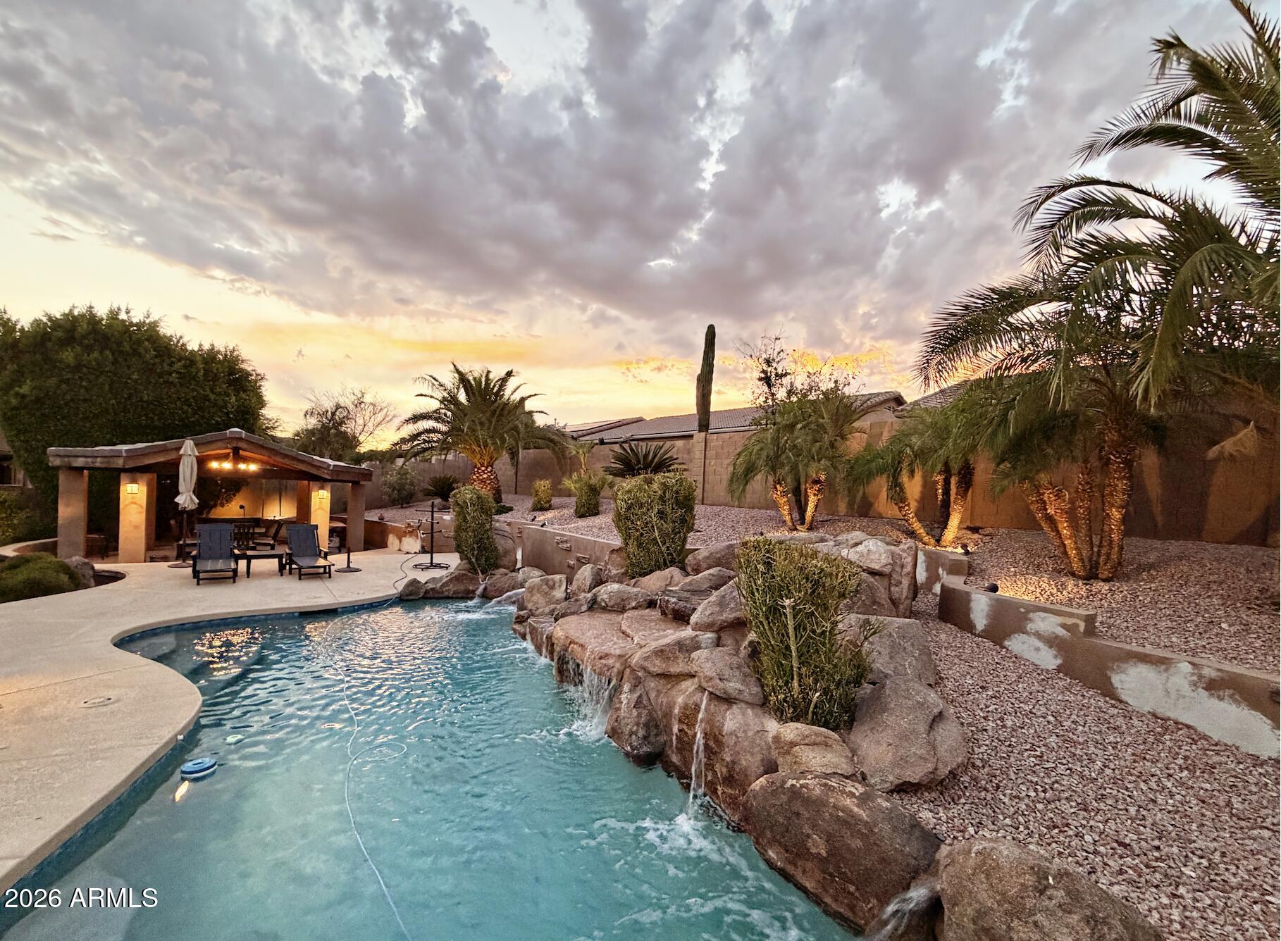 3416 West Montello Road Phoenix, AZ 85086 - Photo 55 of 68 Pool at twilight