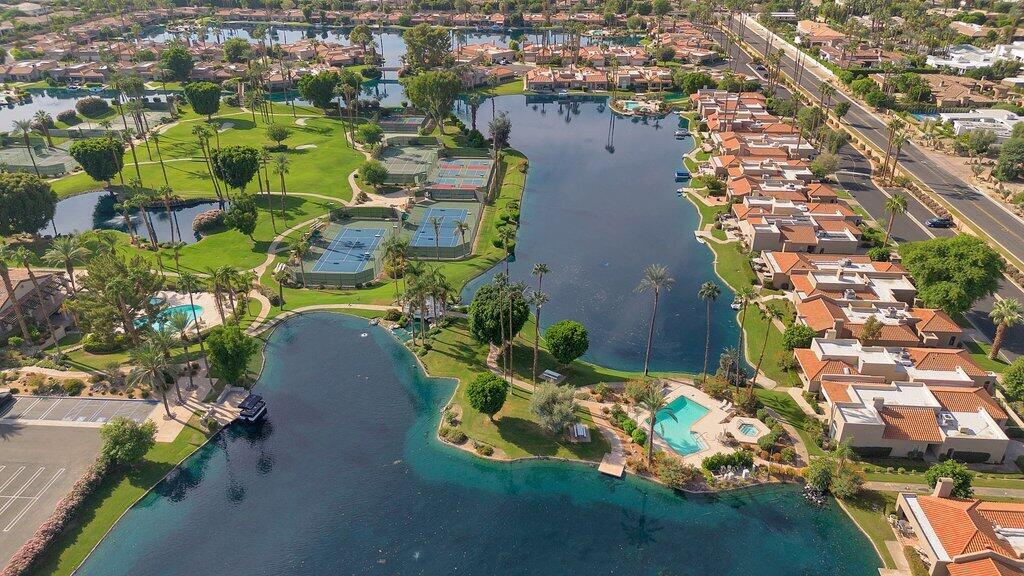 9 Lakeshore Drive Rancho Mirage, CA 92270 - Photo 37 of 41 an aerial view of residential houses with outdoor space and trees all around