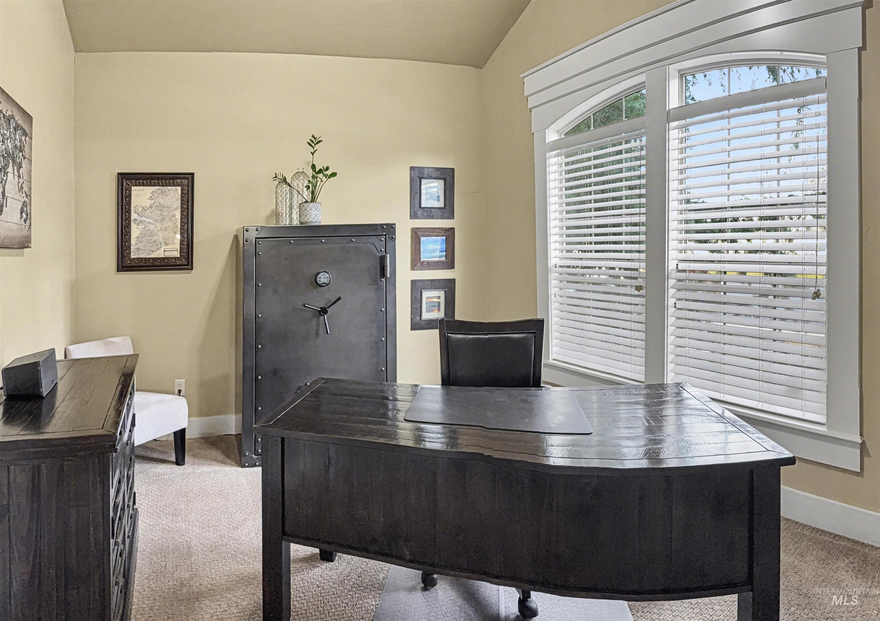 2425 South Chipper Way Eagle, ID 83616 - Photo 13 of 43 Office with light carpet and lofted ceiling
