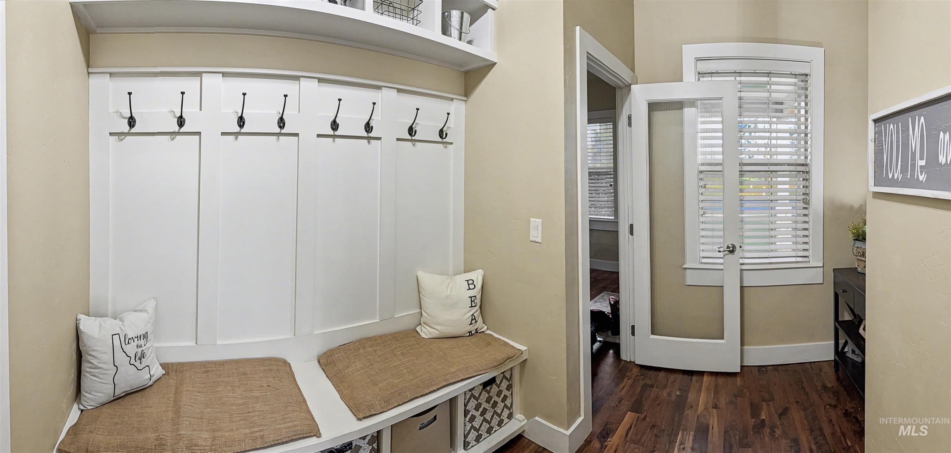 2425 South Chipper Way Eagle, ID 83616 - Photo 22 of 43 Mudroom with dark wood-style flooring and baseboards