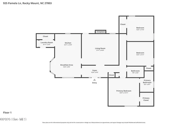 $261,000 | 925 Pamela Lane, Rocky Mount, NC 27803