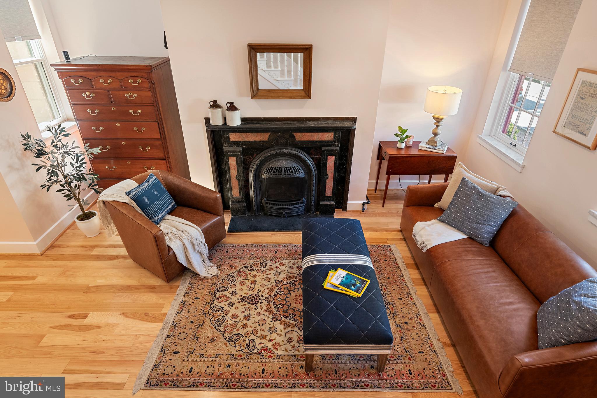 237 Hanover Street Annapolis, MD 21401 - Photo 48 of 48 a living room with furniture and a fireplace