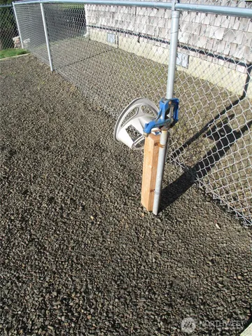 a outdoor view with a seating space