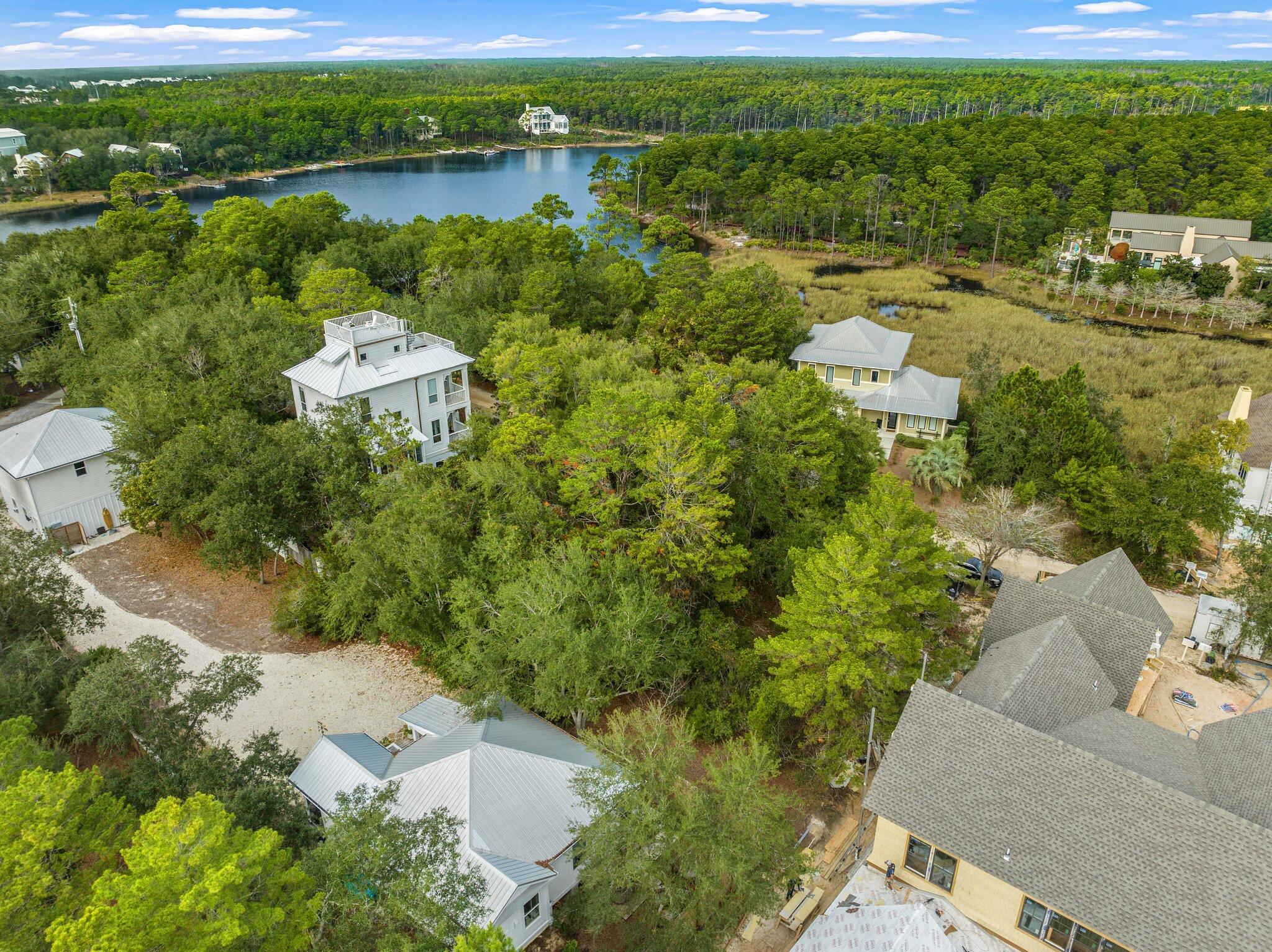 9 South Camp Creek Rd Inlet Beach Inlet Beach, FL 32461 - Photo 4 of 11 an aerial view of residential house with outdoor space and river