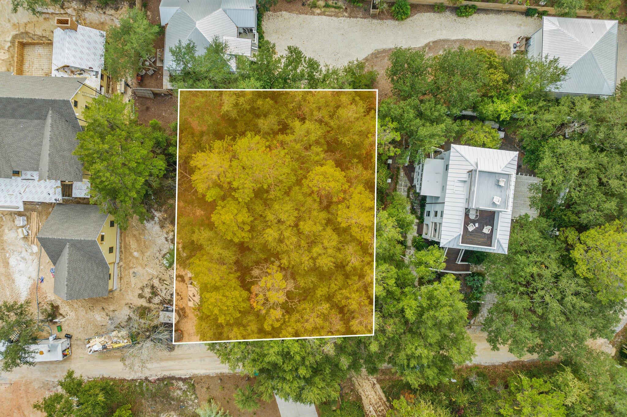 9 South Camp Creek Rd Inlet Beach Inlet Beach, FL 32461 - Photo 7 of 11 an aerial view of a house with a yard