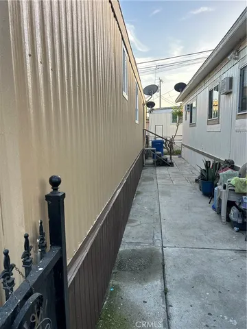 a view of a hallway with staircase