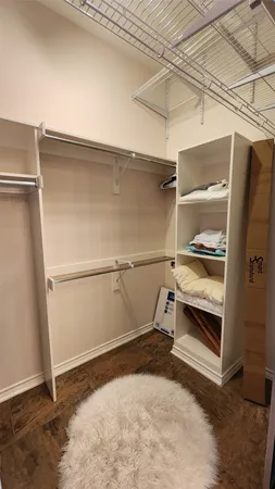 a room with storage and utility area