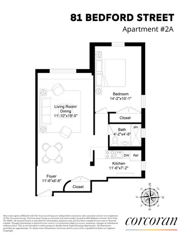 $1,100,000 | 81 Bedford Street, Unit 2A | West Village