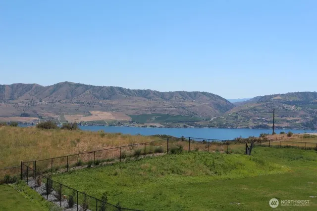 a view of an outdoor space and mountain view