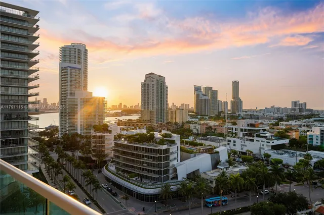a view of a city with tall buildings