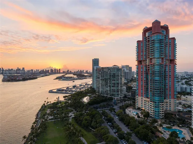 a view of a city with tall buildings