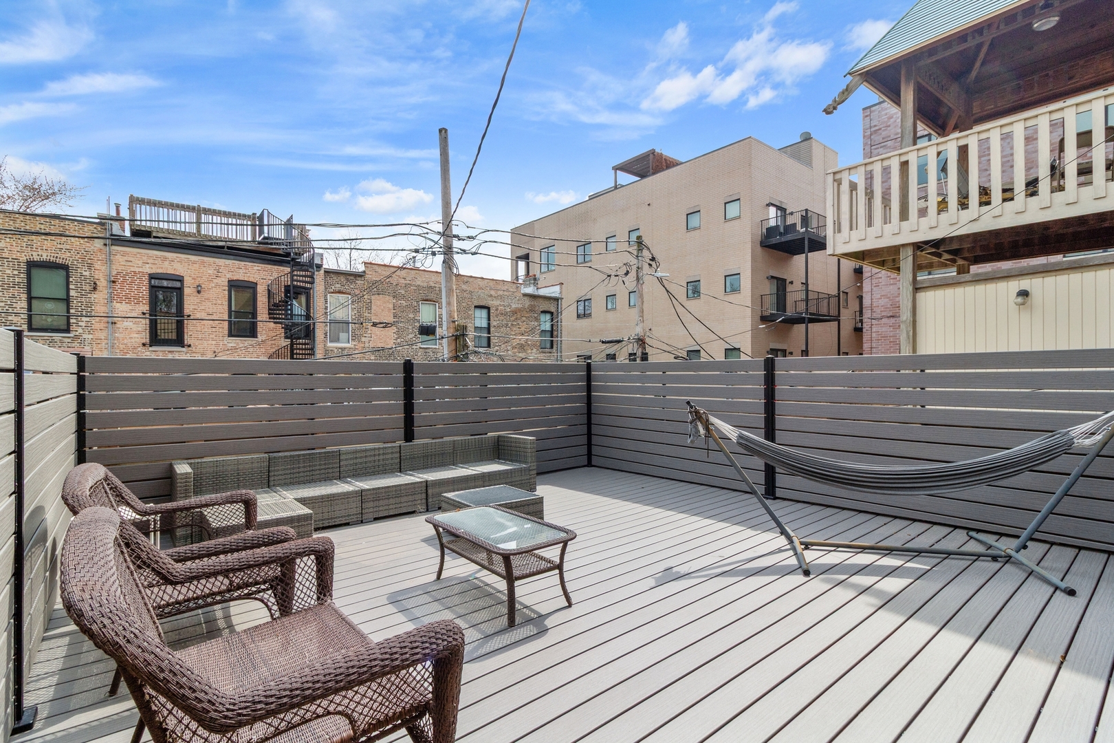 Undisclosed Address Chicago, IL 60607 - Photo 17 of 17 a view of a chairs on the deck
