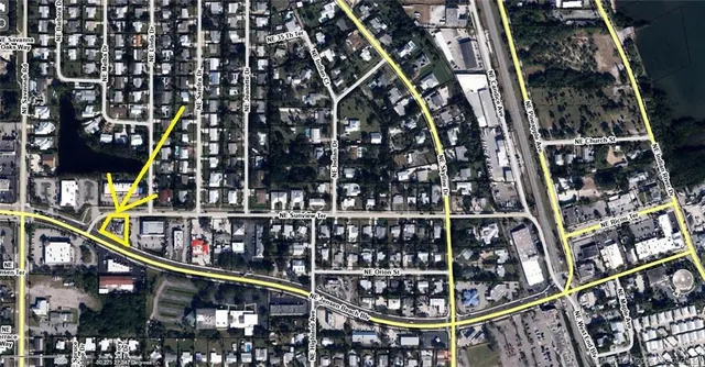 a house view with a garden space