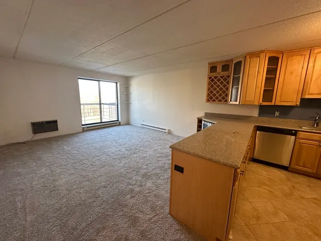 a storage room with a sink