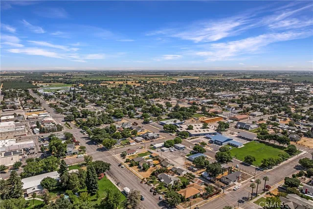 an aerial view of a city