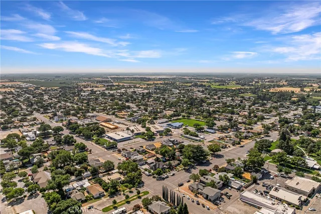 an aerial view of a city
