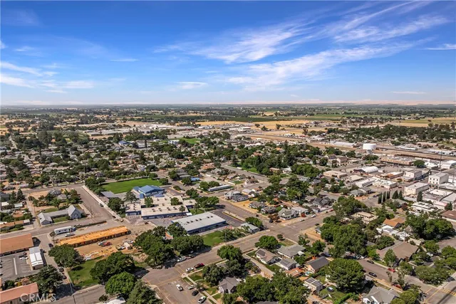 an aerial view of a city