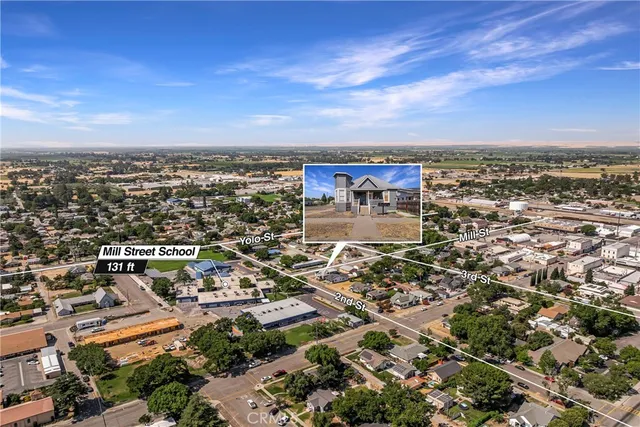 an aerial view of a city