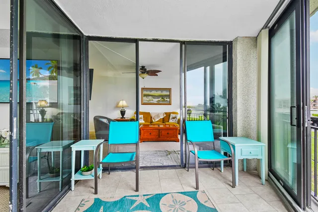 a view of a yard with potted plants and sky view