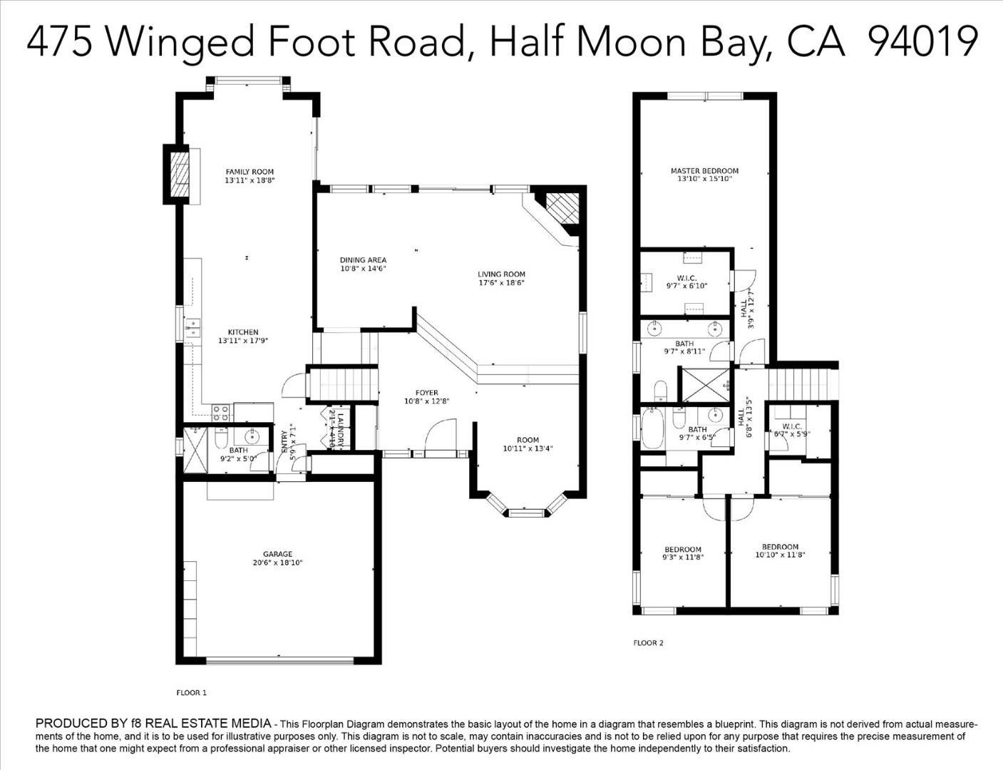 475 Winged Foot Road Half Moon Bay, CA 94019 - Photo 28 of 28 a picture of a floor plan