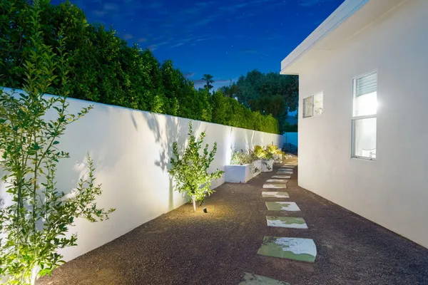 a living room with a couch and a table