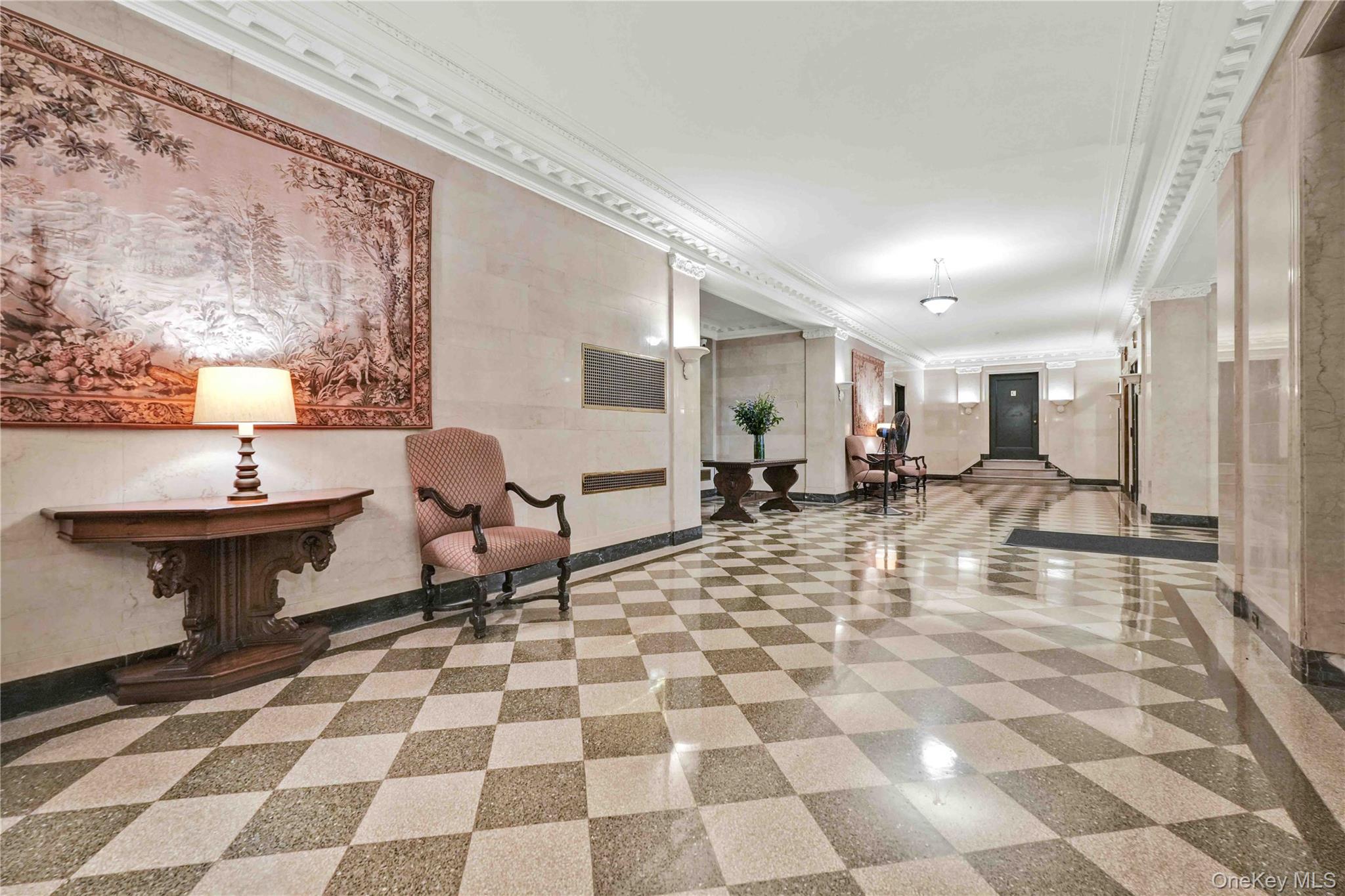 390 Riverside Drive, Unit 15D Manhattan, NY 10025 - Photo 21 of 29 Building lobby featuring crown molding