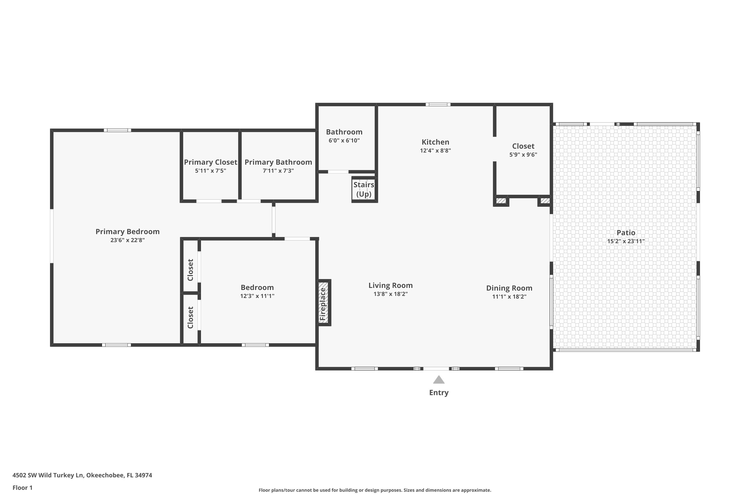 4502 Southwest Wild Turkey Road Okeechobee, FL 34974 - Photo 32 of 33 First level floor plans