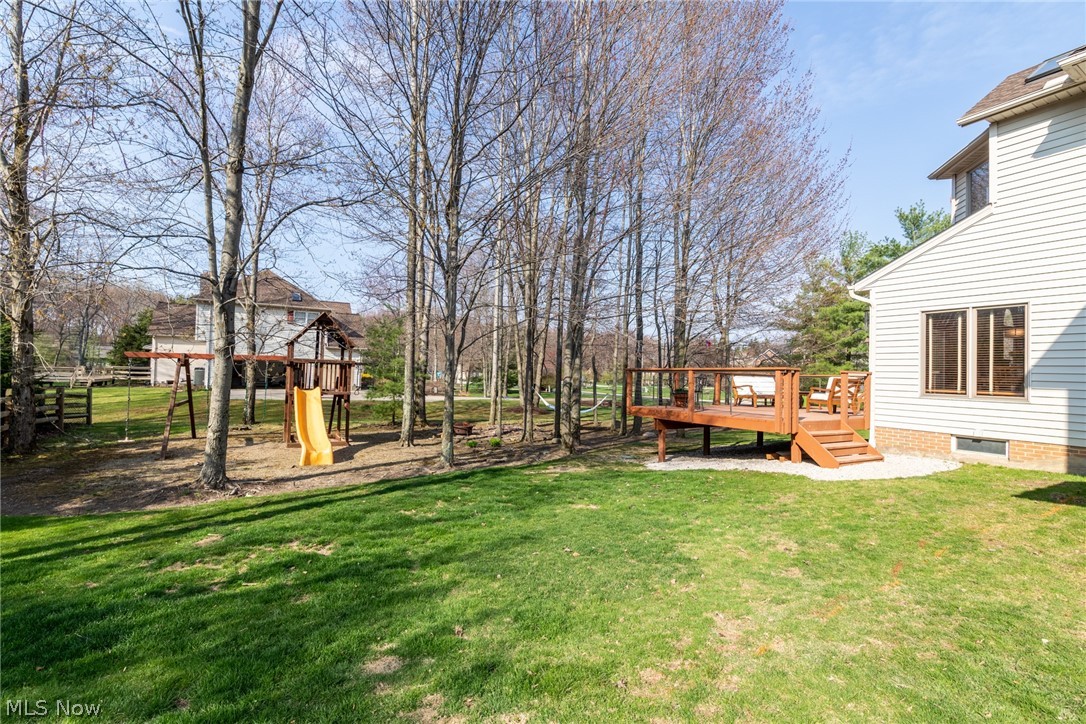 5580 High Point Road Solon, OH 44139 - Photo 31 of 35 Leveled backyard with playset that will stay
