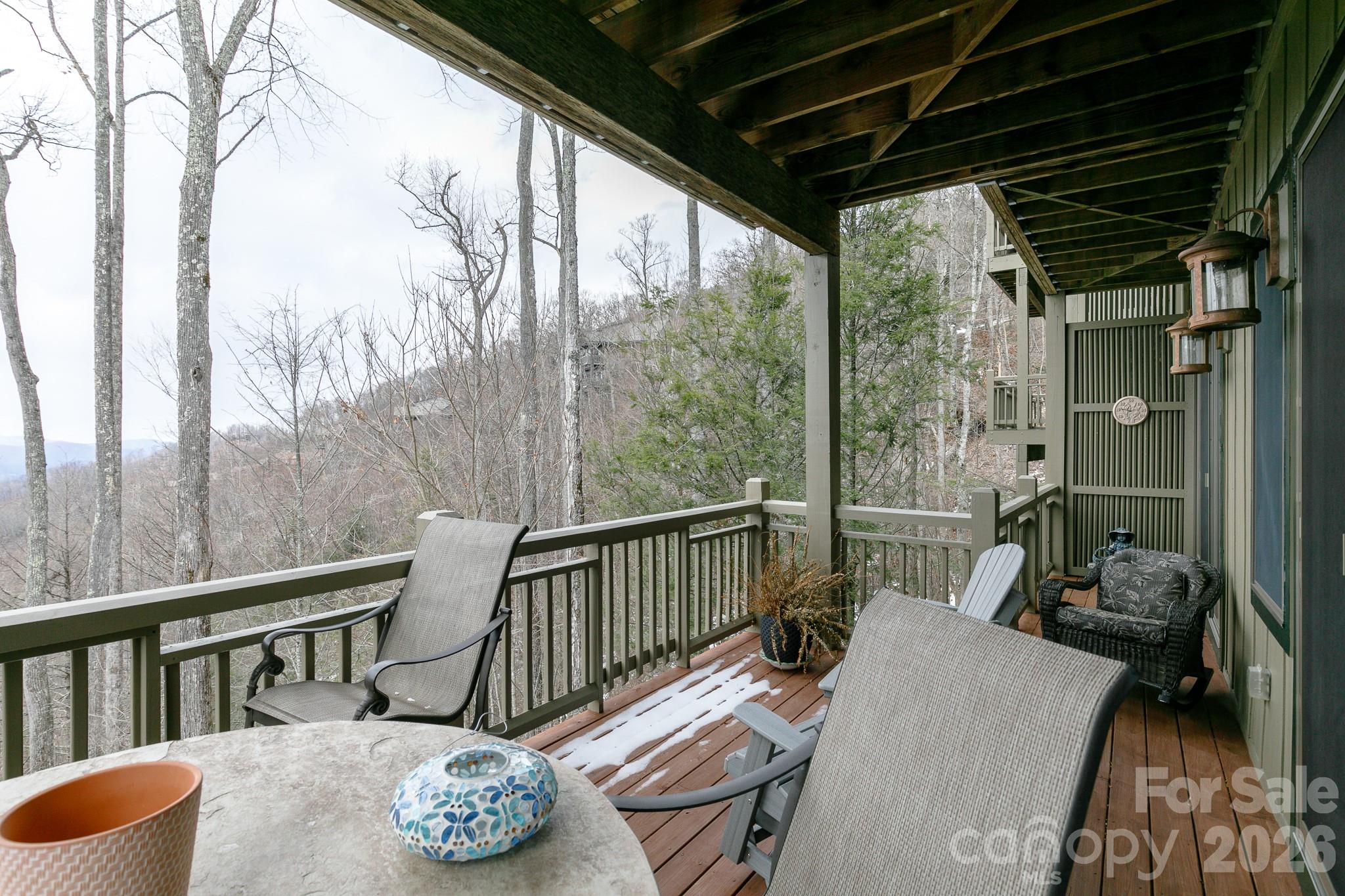 528 Andrew Banks Road, Unit A/3 Burnsville, NC 28714 - Photo 15 of 30 a view of a patio on the roof deck