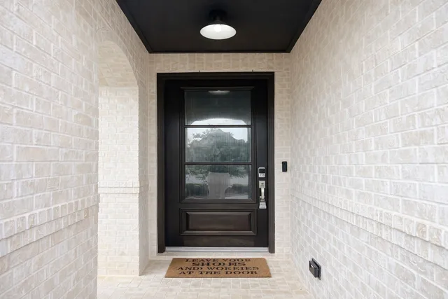 a view of elevator with wooden floor