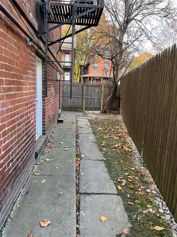 a view of a yard with an outdoor space