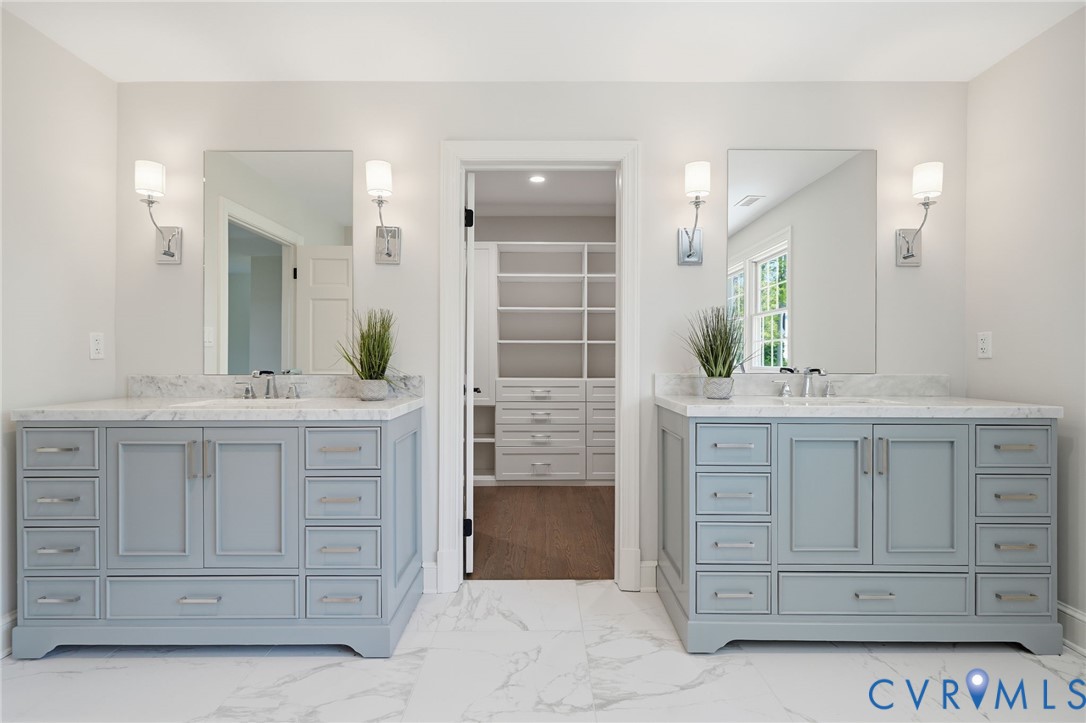 2540 Kentford Road Midlothian, VA 23113 - Photo 31 of 47 a bathroom with a double vanity sink mirror and