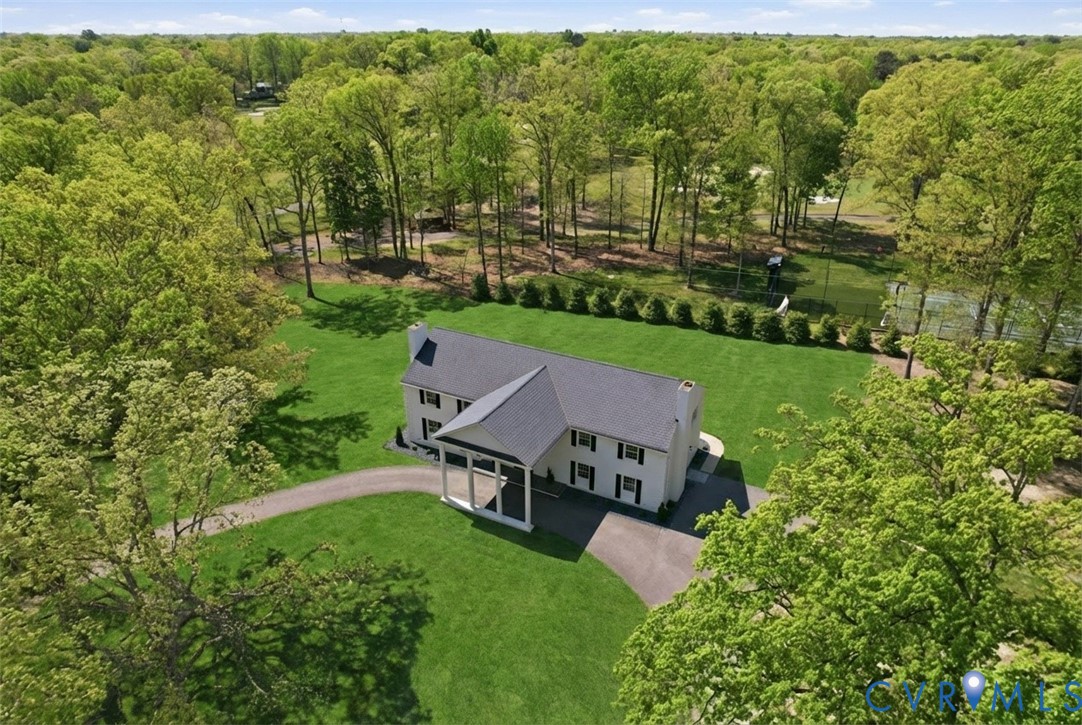 2540 Kentford Road Midlothian, VA 23113 - Photo 45 of 47 an aerial view of a house with garden space and street view