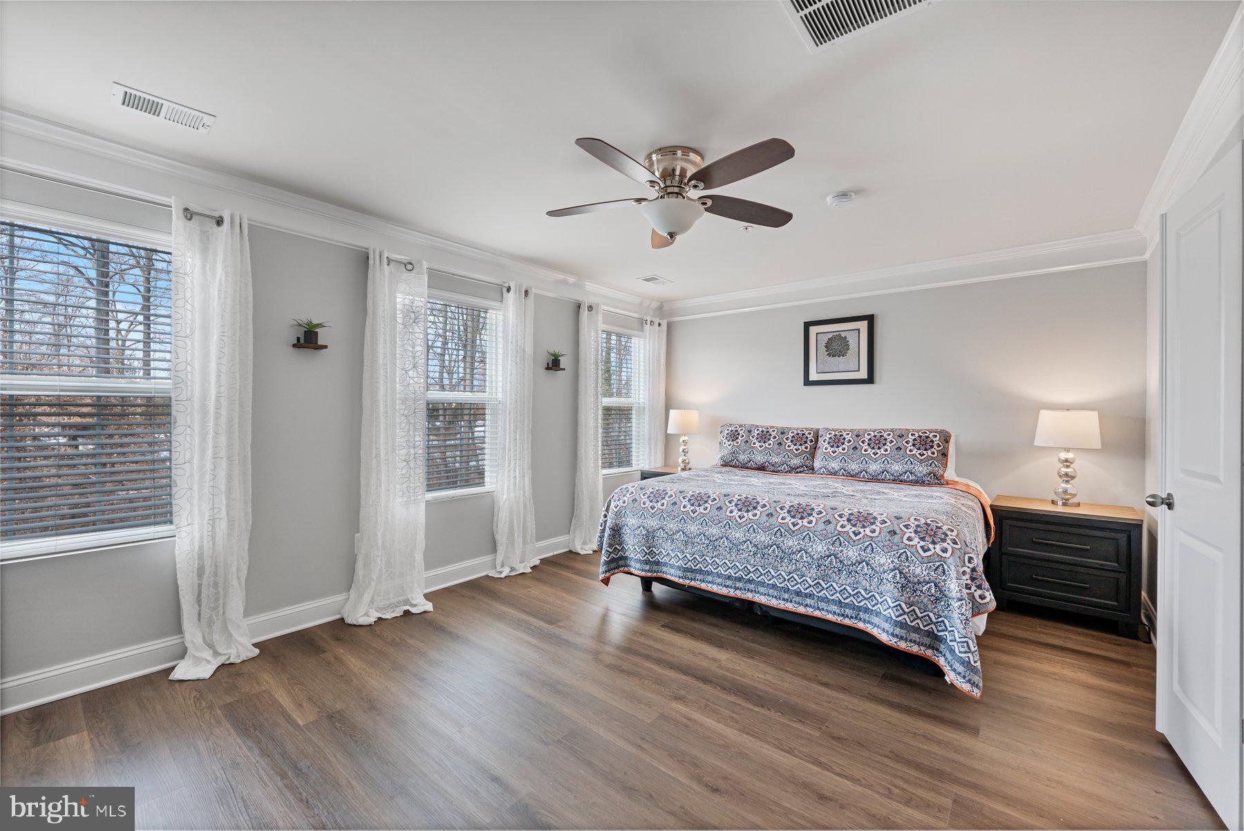 1205 Orchid Road Gambrills, MD 21054 - Photo 22 of 46 Owner's Bedroom w/ Crown Molding & Ceiling Fan