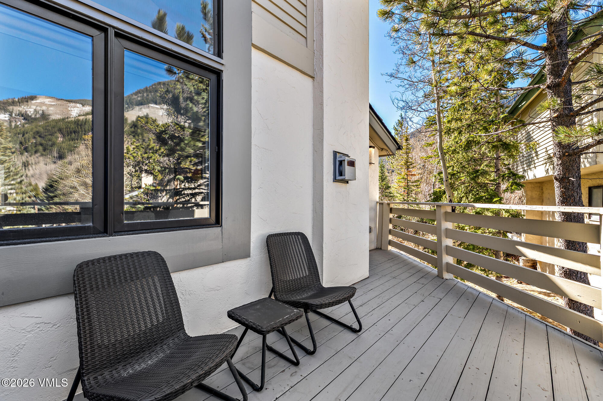 4515 Big Horn Road, Unit F Vail, CO 81657 - Photo 13 of 35 a view of a chairs in a balcony