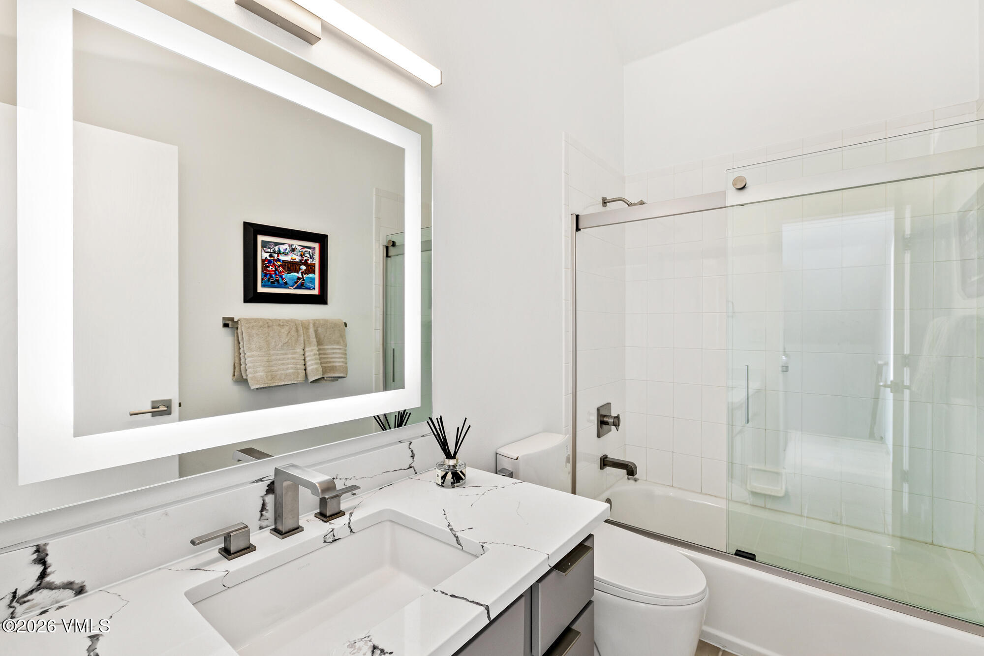 4515 Big Horn Road, Unit F Vail, CO 81657 - Photo 21 of 35 a bathroom with a sink toilet and shower