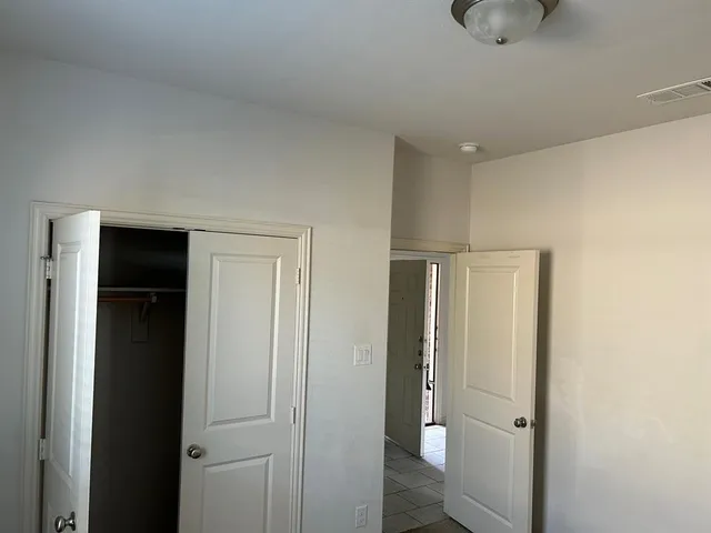 an empty room with a window