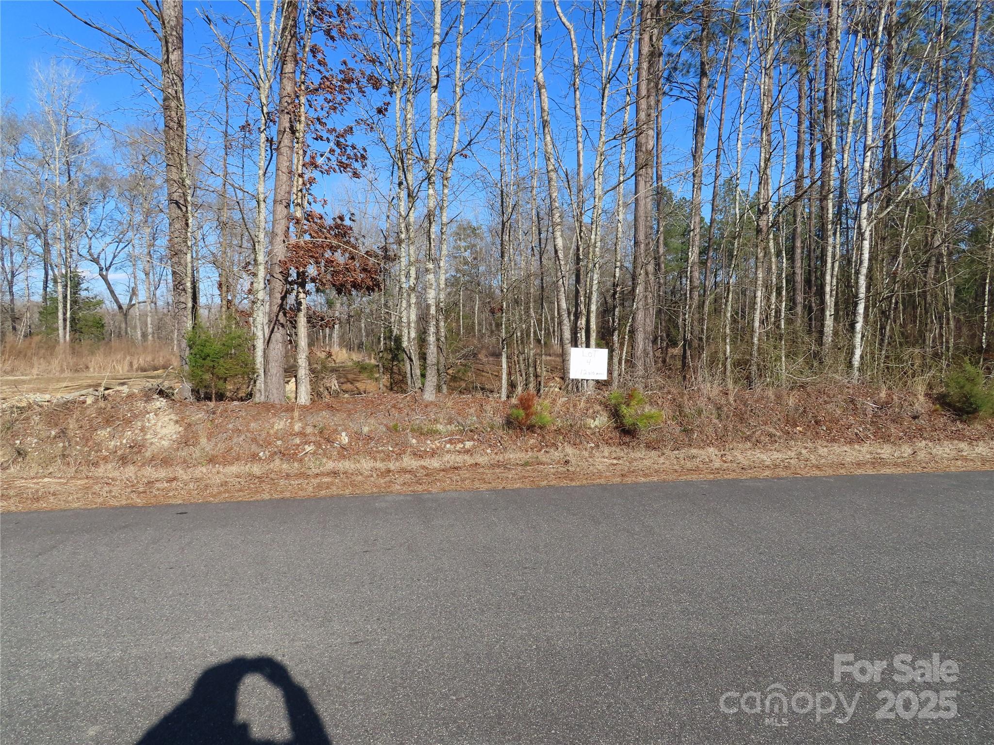 a view of a wooden fence next to a road