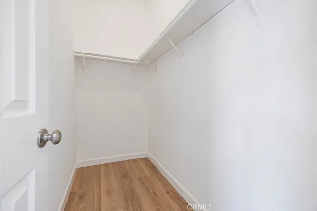 a view of small space with wooden floor