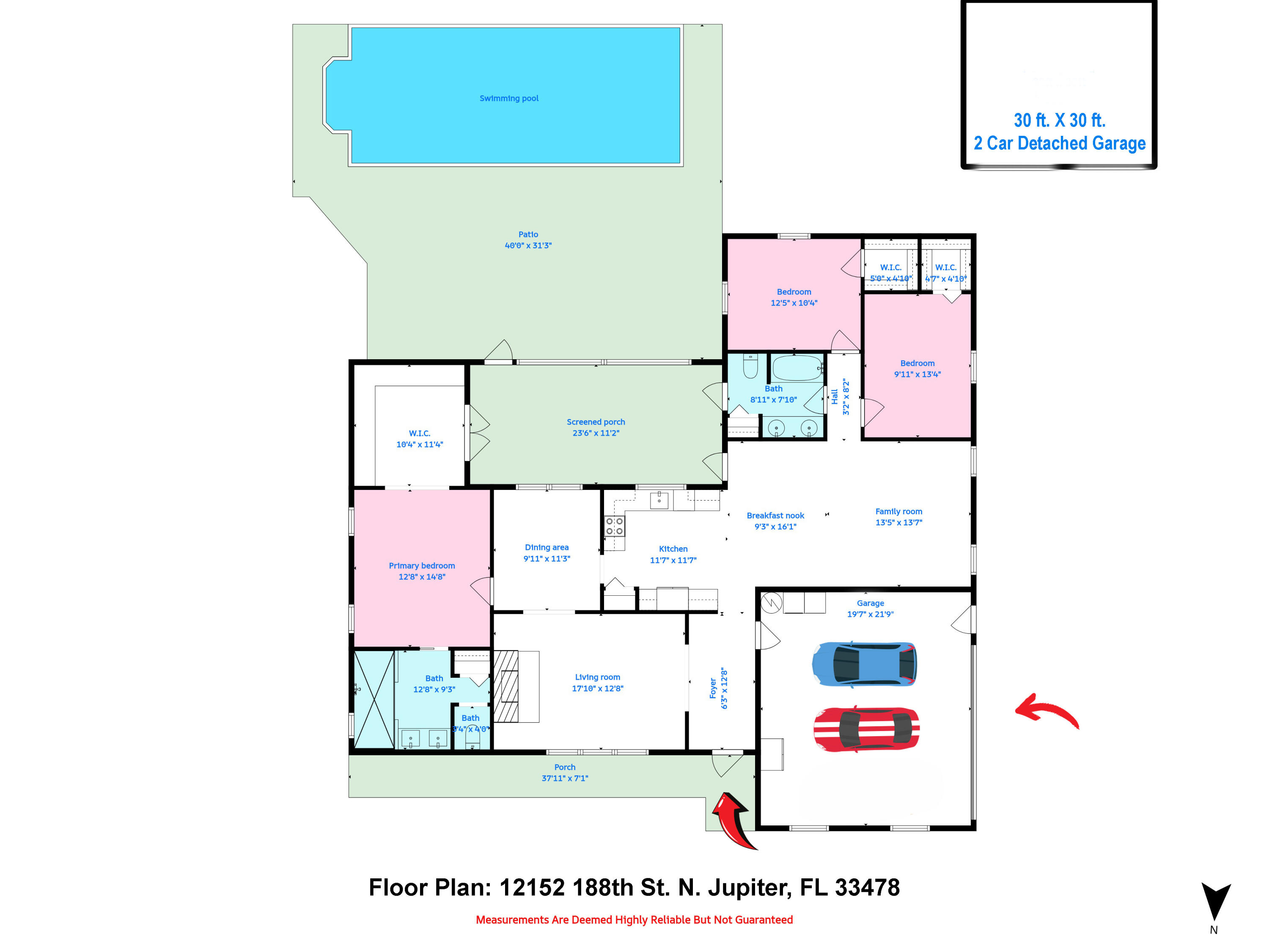 12152 188th Street North Jupiter, FL 33478 - Photo 76 of 76 3 Floor Plan