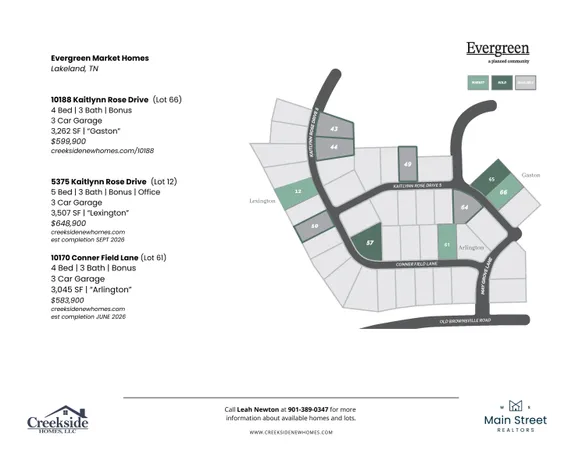 $599,900 | 10188 Kaitlynn Rose Drive South, Lakeland, TN 38002