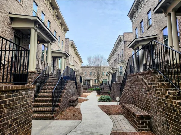 a view of a house with stairs and stairs