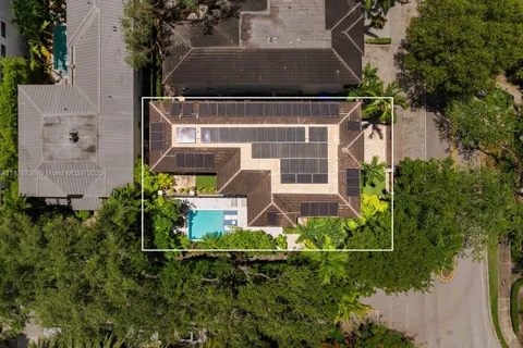 a backyard of a building