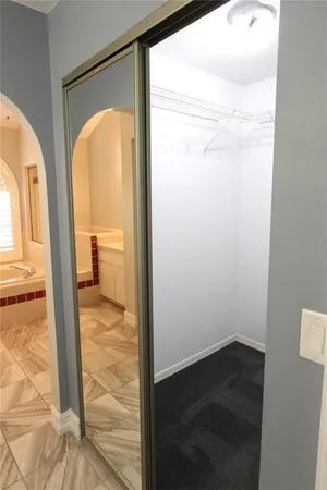 a view of small space with racks on the wall