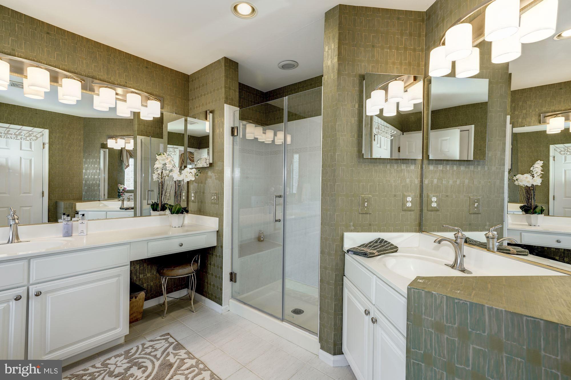 11516 Waterhaven Court Reston, VA 20190 - Photo 23 of 46 Gorgeous Frameless Glass Door in Luxury Spa Shower