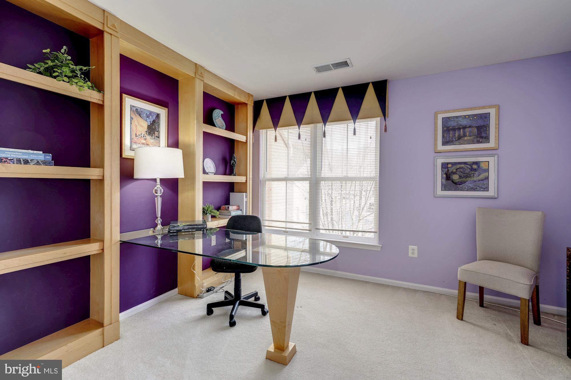 11516 Waterhaven Court Reston, VA 20190 - Photo 27 of 46 Third Upper Bedroom/Home Office with Custom Shelf