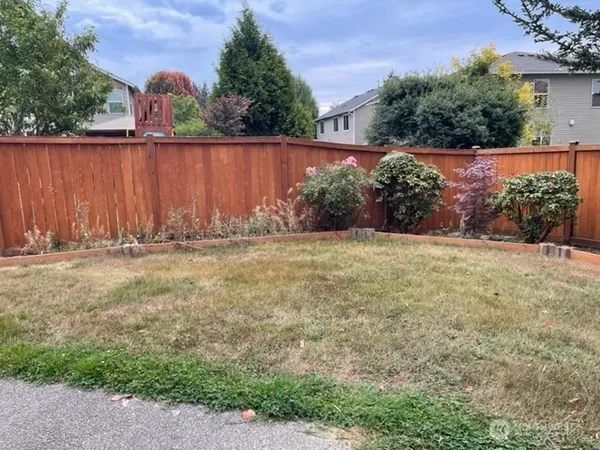 a view of outdoor space with garden