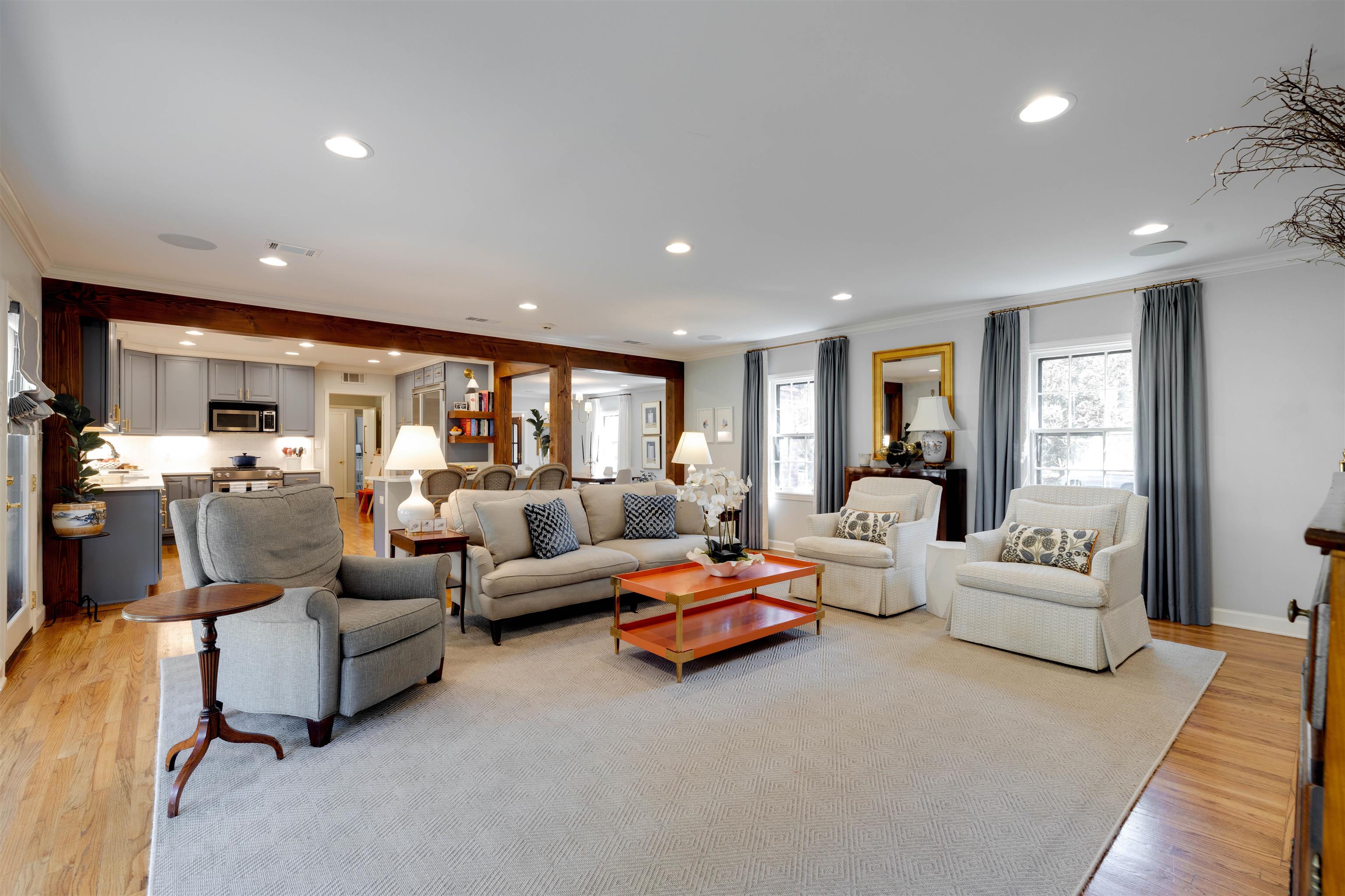 5430 Normandy Road Memphis, TN 38120 - Photo 9 of 32 Recessed and dimmable LED lighting, 3 in-floor electrical outlets, designer window treatments.