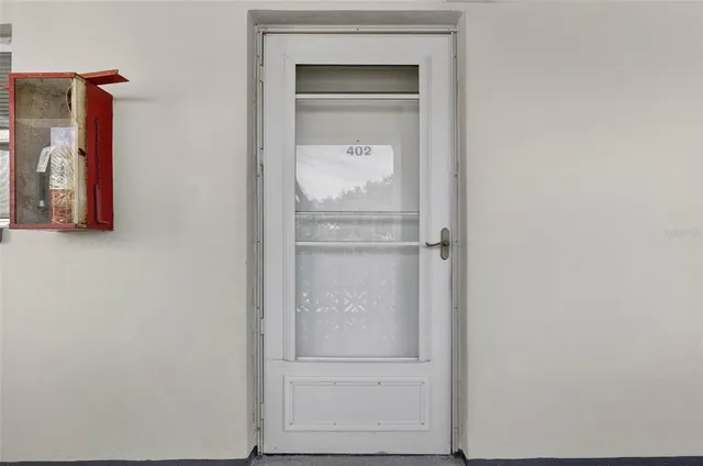 a view of front door