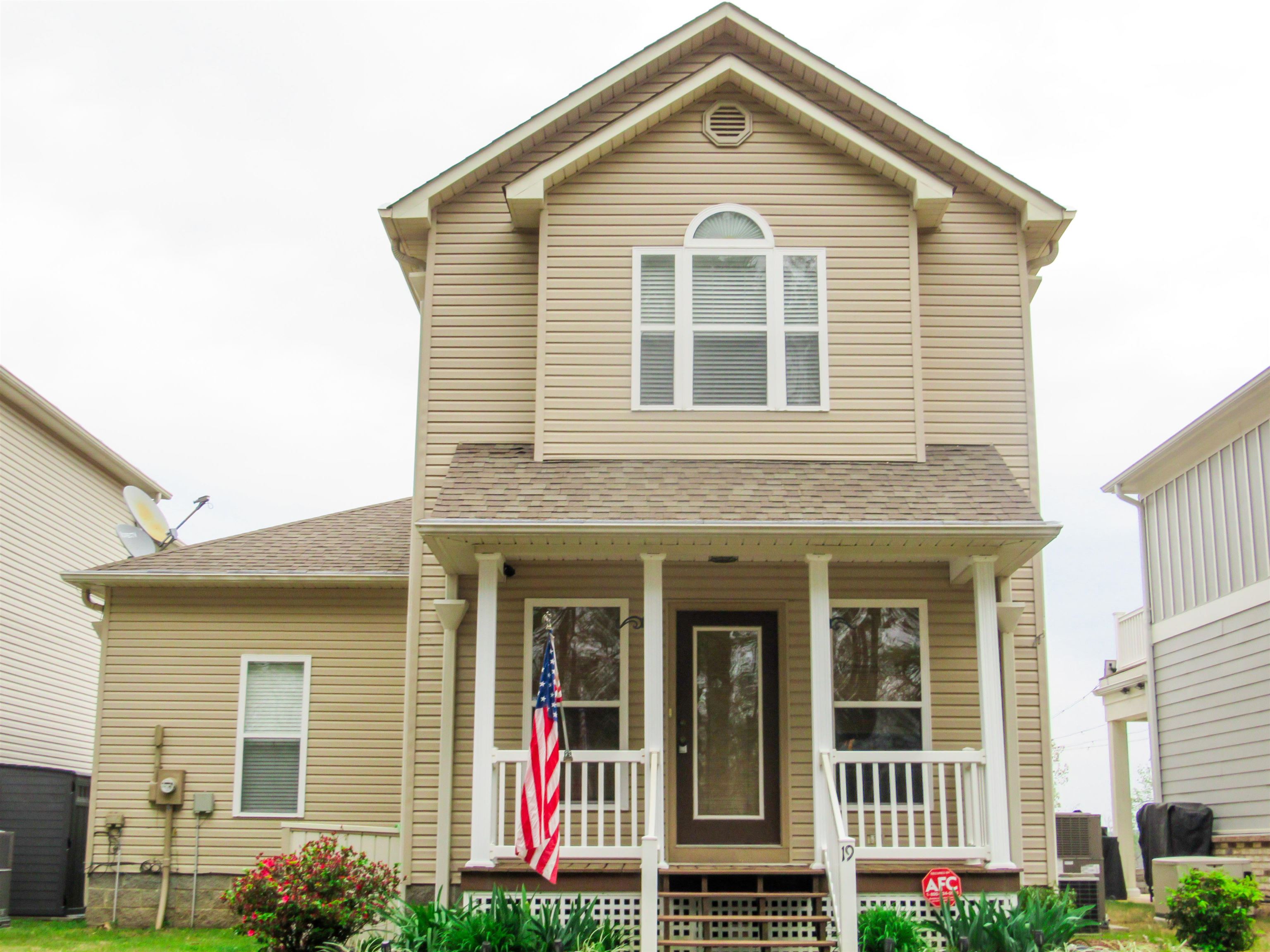 a front view of a house